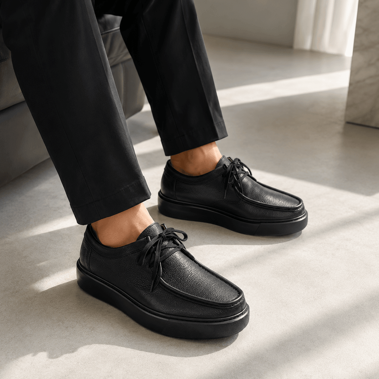 Derby Urban en Cuir Grainé - NEVISSE