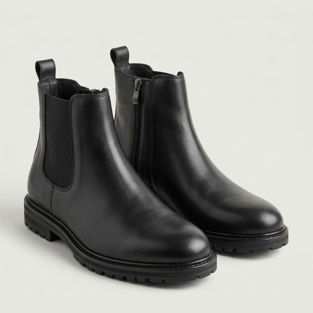 Chelsea Bottes en Cuir Véritable – Élégance & Confort - NEVISSE