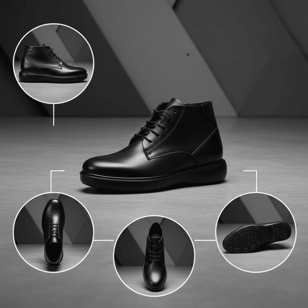 Bottine Homme en Cuir Noir – Élégance Classique & Confort Quotidien - NEVISSE