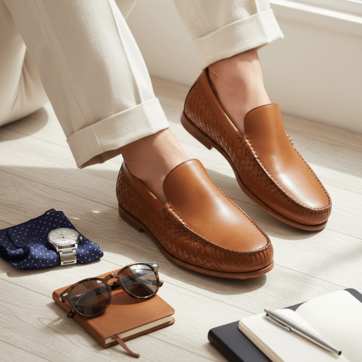 Le Mocassin Tressé Élégant - NEVISSE