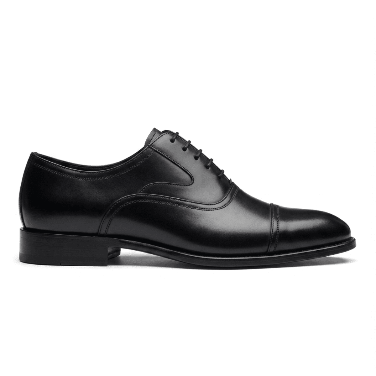 Le Richelieu "L'Exécutif" - Cuir Noir à Bout Droit - NEVISSE