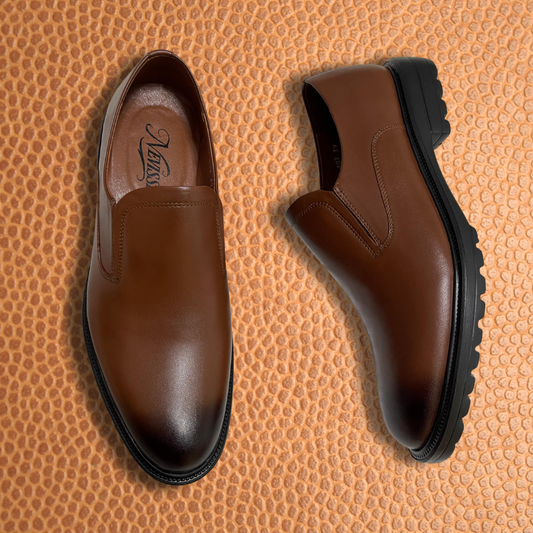 Mocassins en cuir Tabac – Slip-On EVA légère