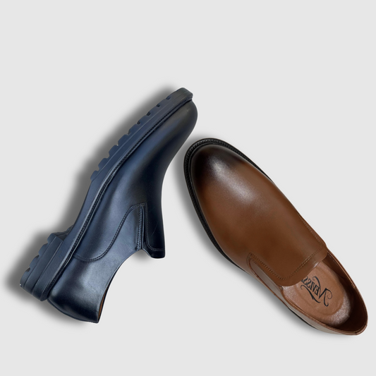Mocassins en cuir Tabac – Slip-On EVA légère