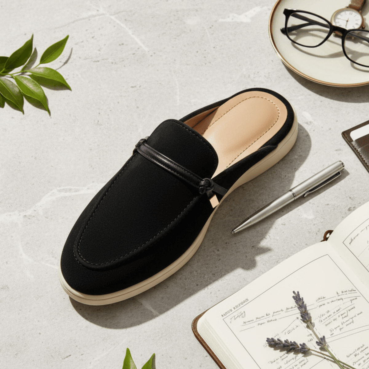 Mule Horsebit en Daim pour Homme — Chic & Confort - NEVISSE