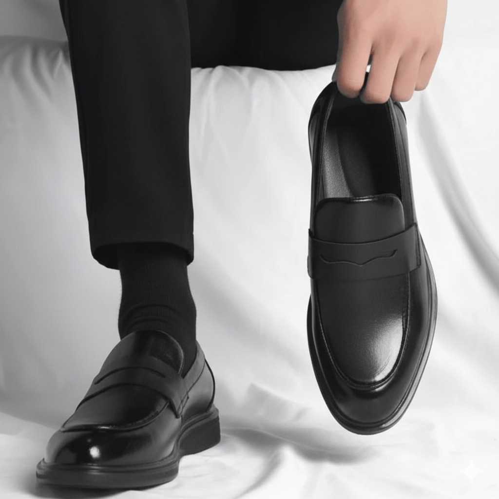 Loafer Noir en Cuir Naturel – Élégance & Confort au Quotidien