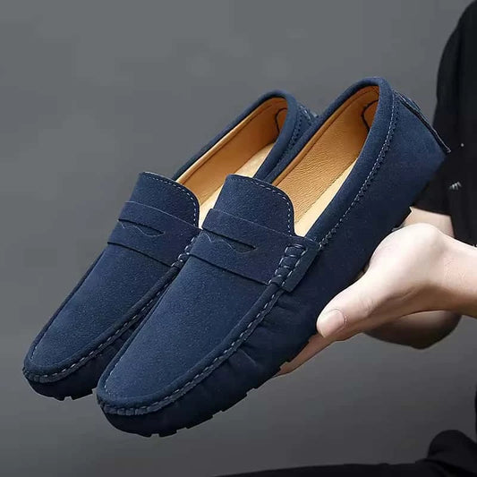 Mocassins en cuir et daim pour hommes