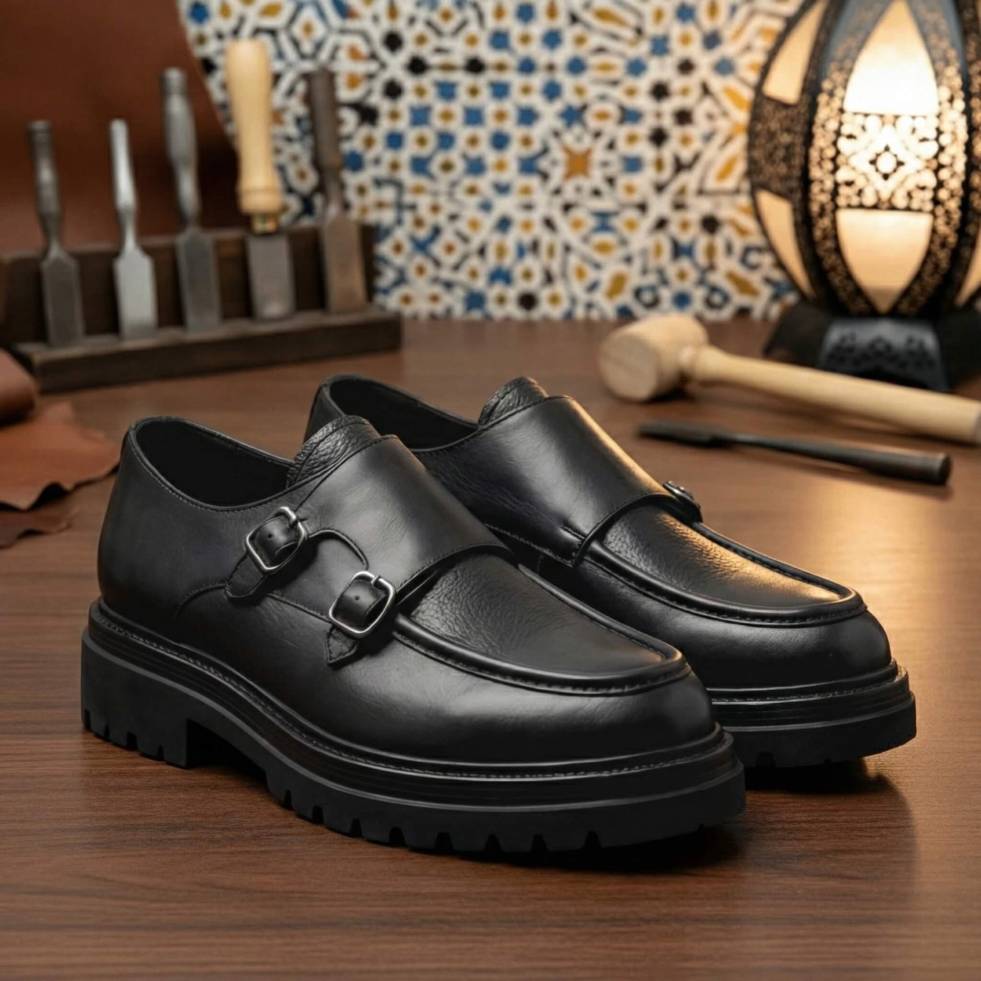 Monk Strap rugged – Semelle Crantée Antidérapante - NEVISSE