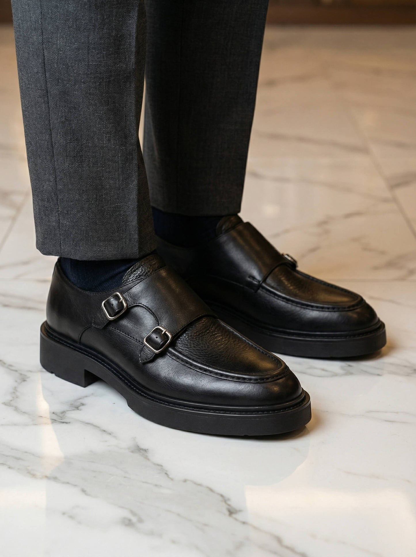 Monk Strap rugged – Semelle Crantée Antidérapante - NEVISSE